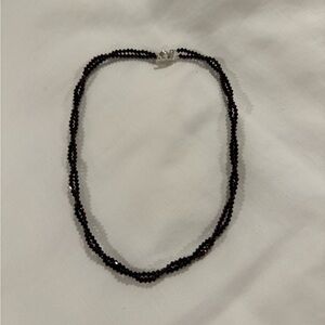 Black and red crystal necklace